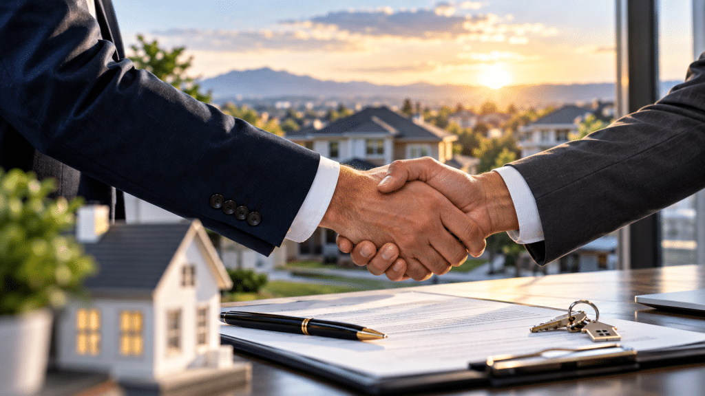 Mortgage professionals reviewing a residential loan and technology platform, representing Mortgage Treasury's investment commitment to AngelAi