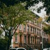 Brick residential buildings on a Brooklyn street in New York