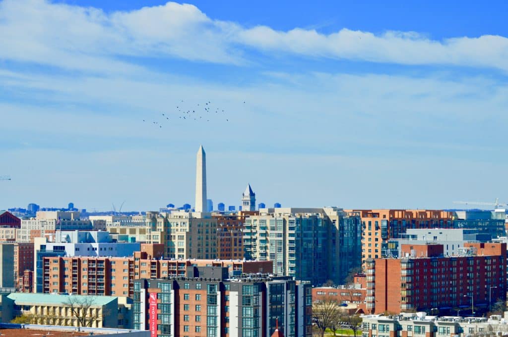 Residential buildings in Washington, D.C., illustrating federal condominium financing policy