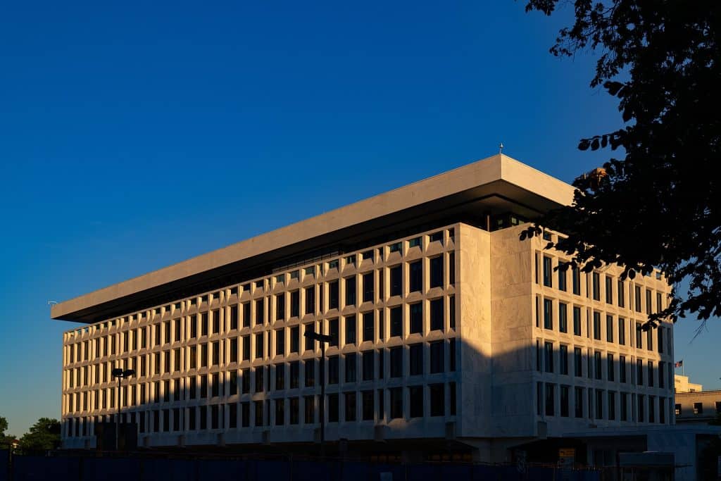 Federal Reserve building in Washington, D.C., representing the interagency proposal to rewrite third-party vendor risk oversight
