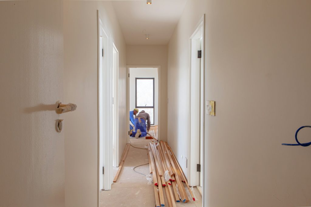 Home renovation contractors at work