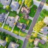 Aerial view of suburban housing, illustrative image for housing inventory. Photo by J King/Unsplash.