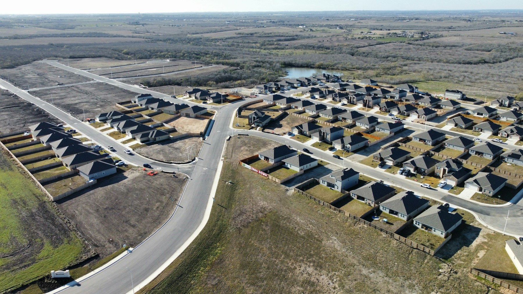 New-Home Community — Lennar Q3 2026 Housing Market Aerial view of a large residential community, illustrating the scale of U.S. new-home construction and sales.
