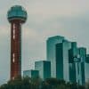 Dallas skyline with Reunion Tower and surrounding buildings