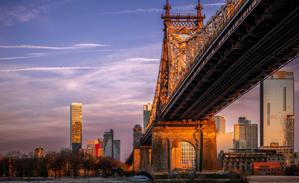 Queensboro Bridge and Long Island City skyline across the East River