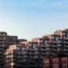 Modern multifamily residential complex at sunset, used as an illustrative image for the U.S. housing and rental market