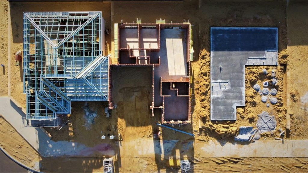 Residential building plots under construction representing land and homebuilder financing