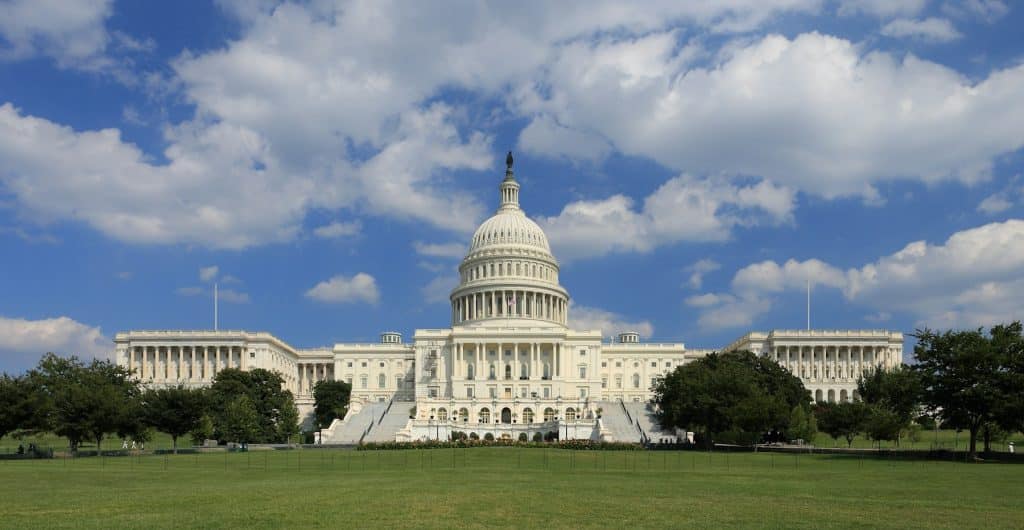 The U.S. Capitol in Washington, D.C., illustrating the Senate confirmation process for FHA commissioner nominee Matt Jones.