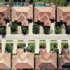 Aerial view of residential housing illustrating the August 2026 U.S. housing starts report