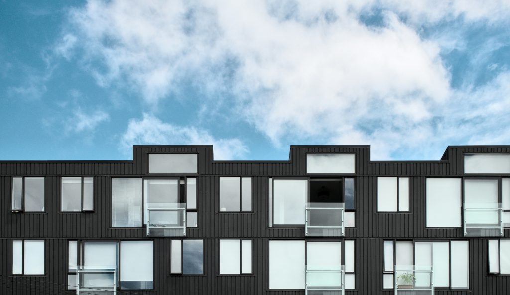 Apartment building exterior, illustrative image not TruAmerica's Pavilions property