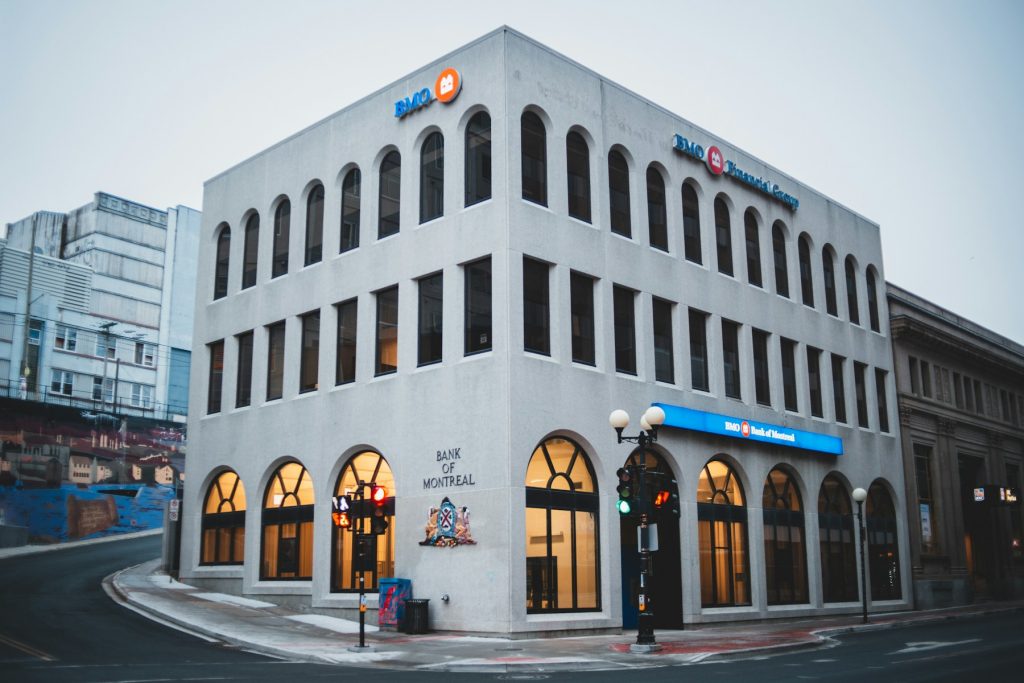 Modern commercial building, illustrative image not depicting Merchants Bancorp