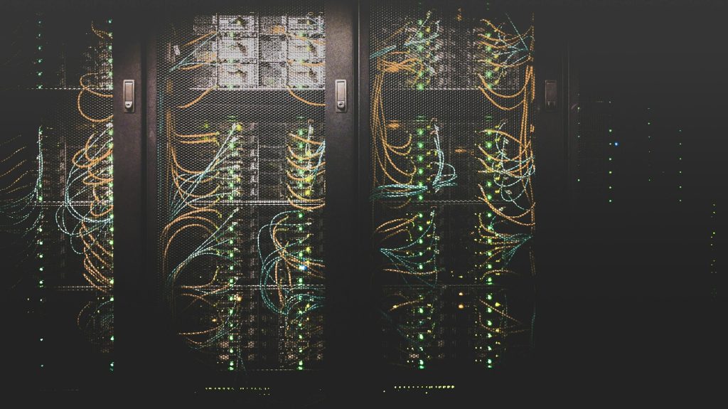 Server and network infrastructure in a data center, illustrative photo, not an Onnec facility