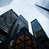 Commercial office buildings illustrating commercial real estate finance conditions.