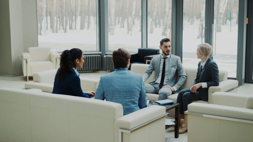 Business professionals in a meeting, representative image for MBA board governance