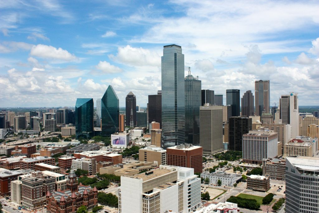 Dallas skyline illustrative not Plano headquarters