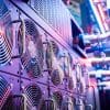Server cooling fans in a data center illustrating digital infrastructure leasing