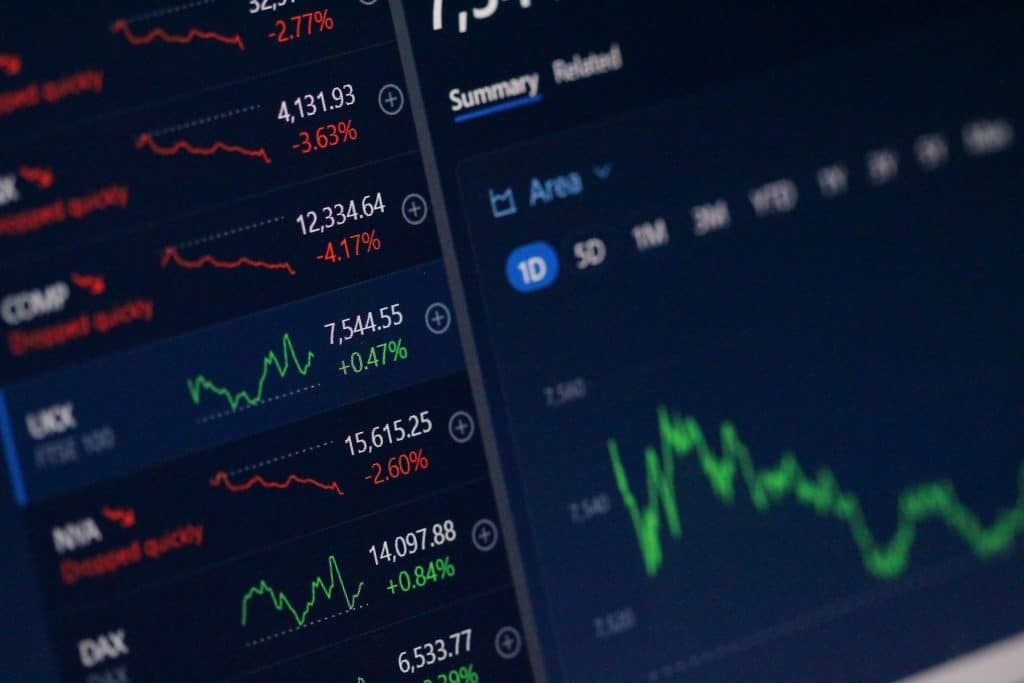 Financial data on a computer screen; illustrative photograph for mortgage securities reporting