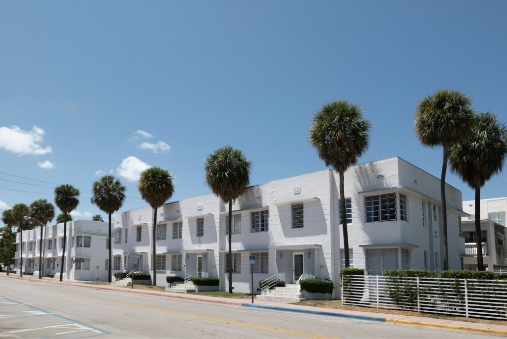 Apartment-style building in Miami Beach, illustrative of Florida multifamily housing, not a storm-damaged property