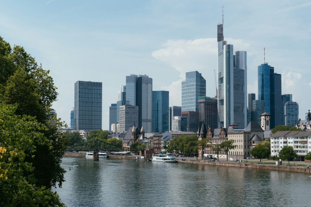 Frankfurt skyline, illustrative