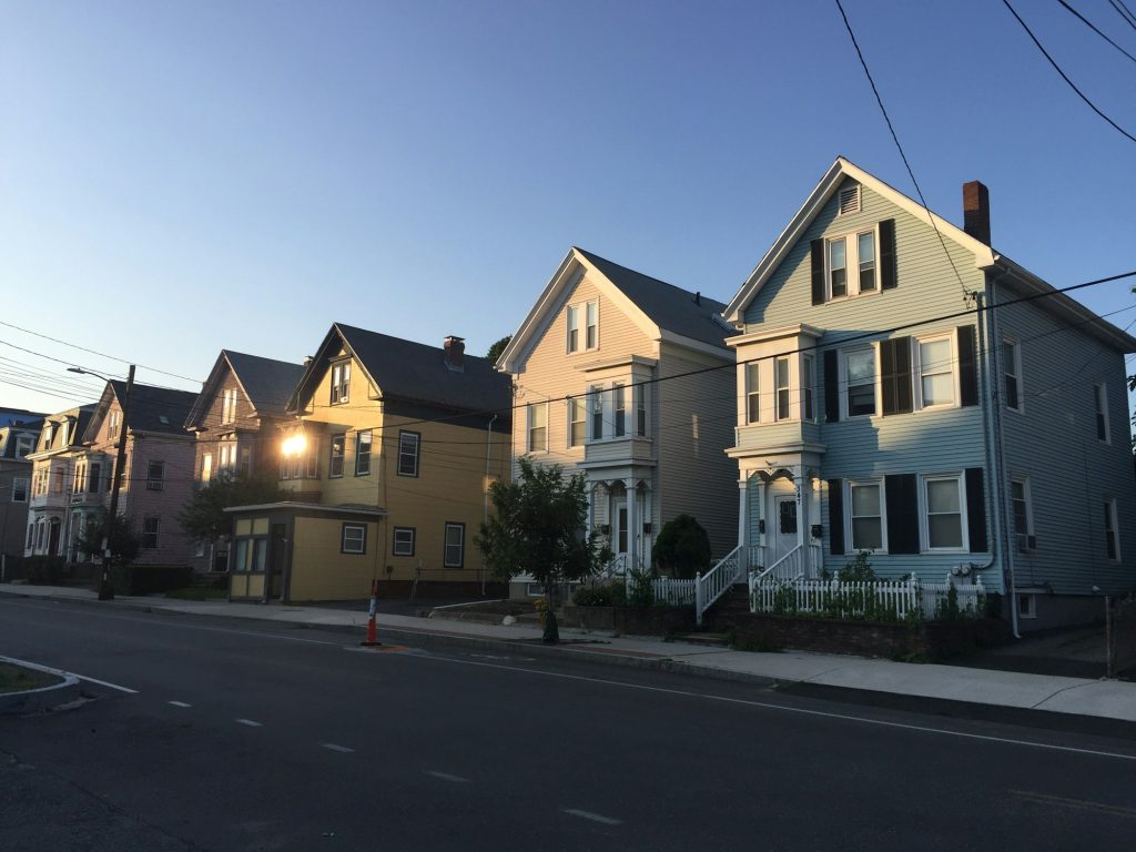 Residential neighborhood, illustrative