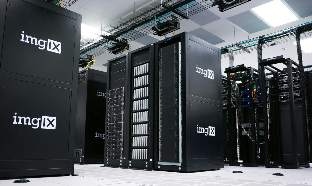 Illustrative photograph of server racks at a data center; not the Hyperscale Data Michigan campus. Photo by imgix on Unsplash.