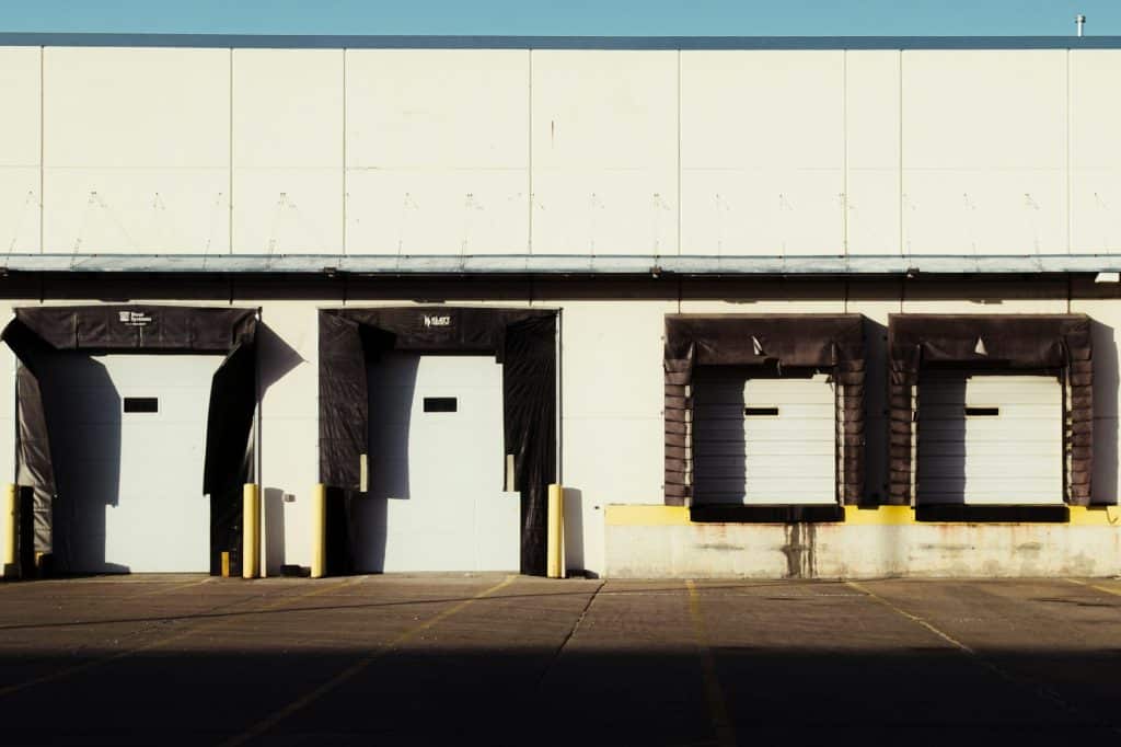 Illustrative industrial warehouse loading docks, not Speedway Commerce Center