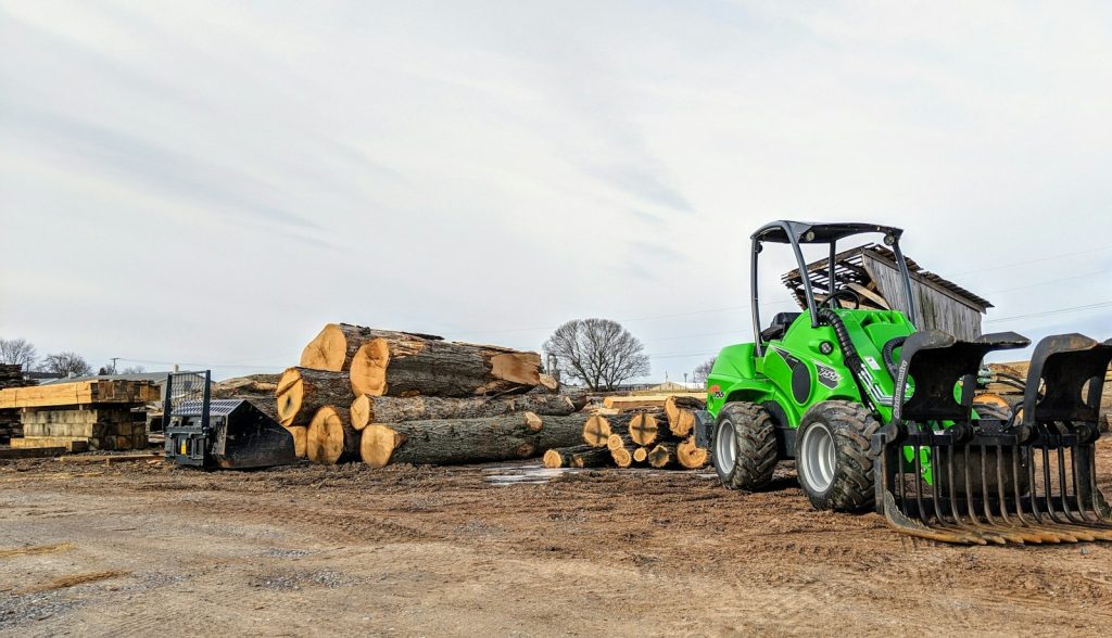 Lumber industry equipment, illustrative