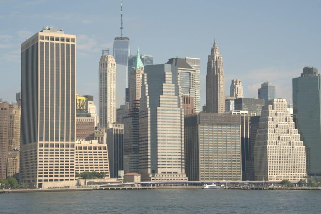 Lower Manhattan skyline and commercial office towers, illustrative photograph