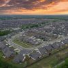 Aerial view of a newly developed residential neighborhood in Oklahoma illustrating new-home construction