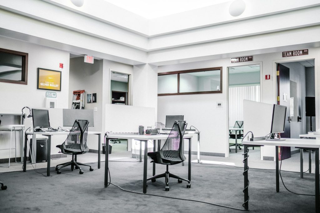 Office interior, illustrative