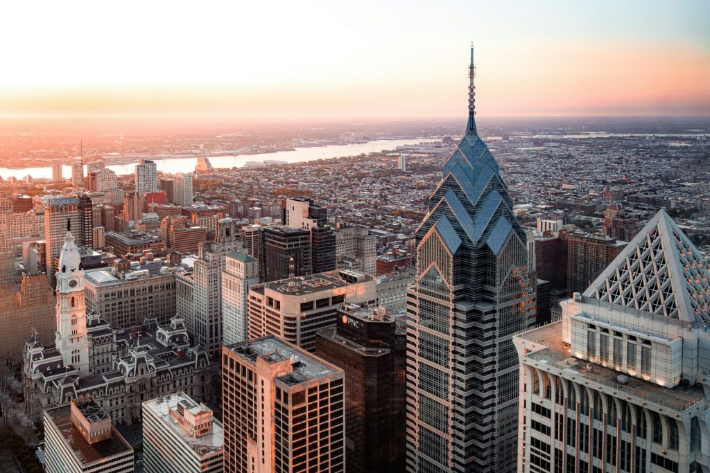 Philadelphia skyline, illustrating the city's proposed One Philly Mortgage program