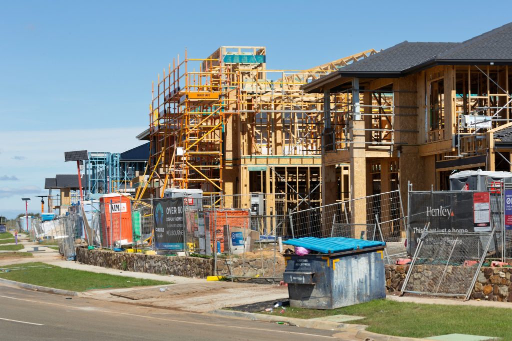 New home construction illustrating August 2026 residential construction spending