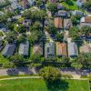 Aerial view of a residential neighborhood with houses and trees, illustrating the mortgage portfolio