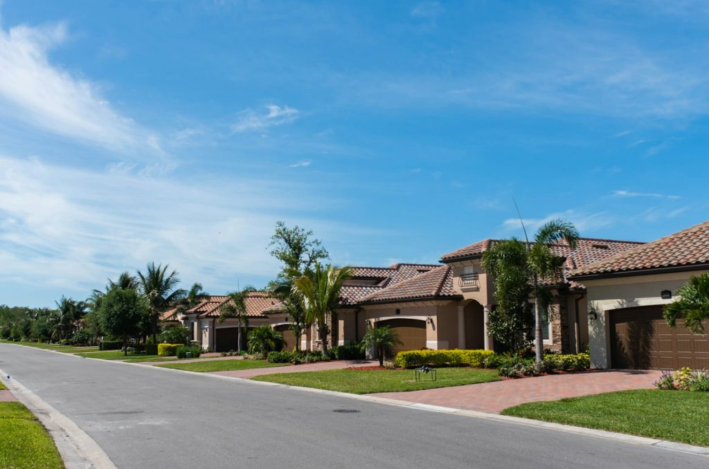 Homes on a residential street