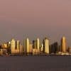 San Diego skyline, illustrative location image; not the acquired 525 Olive building