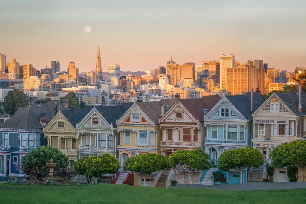 San Francisco skyline illustrative not the mall