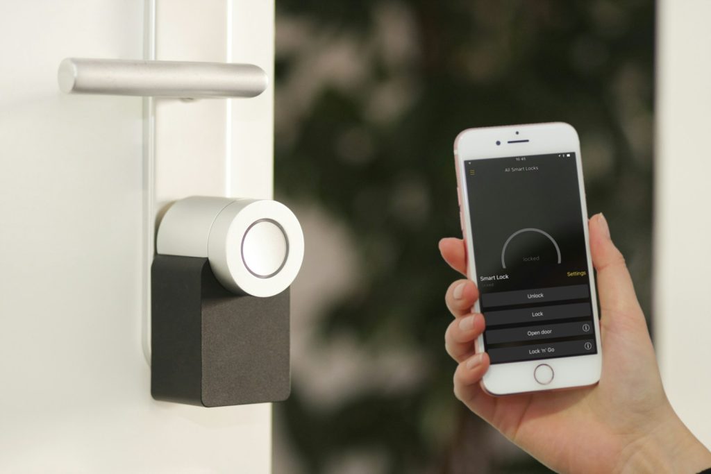 Electronic smart home security door lock