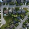Aerial view of a suburban neighborhood illustrating single-family rental homes, not Millrose properties