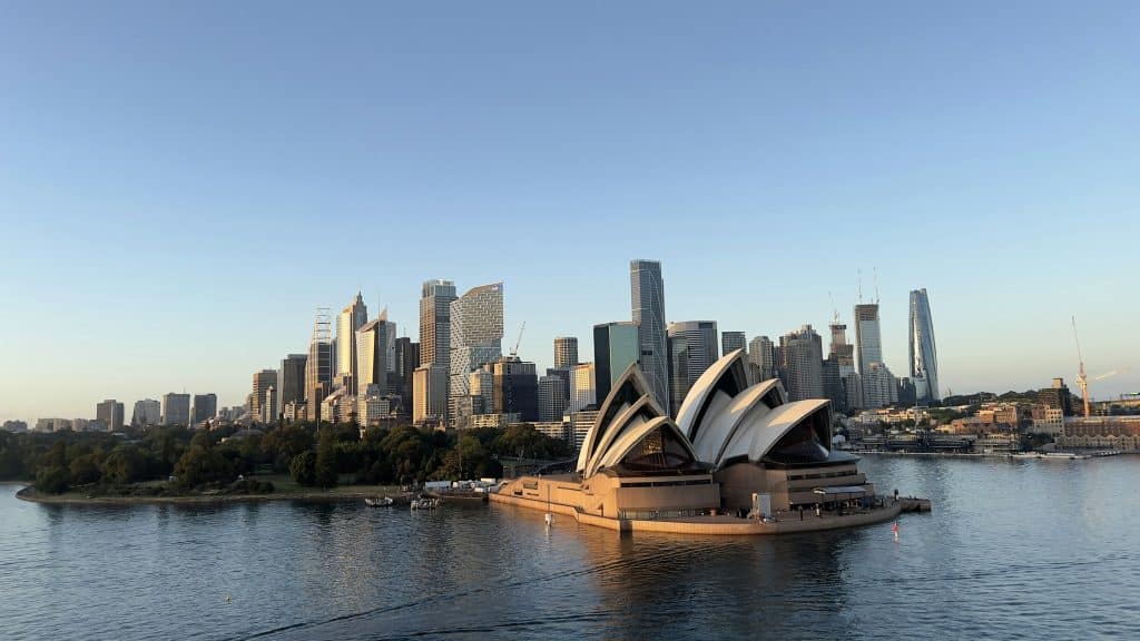Illustrative view of Sydney commercial skyline, not necessarily Salesforce Tower