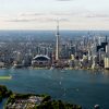 Aerial view of Toronto office towers, illustrating Canadian commercial property markets