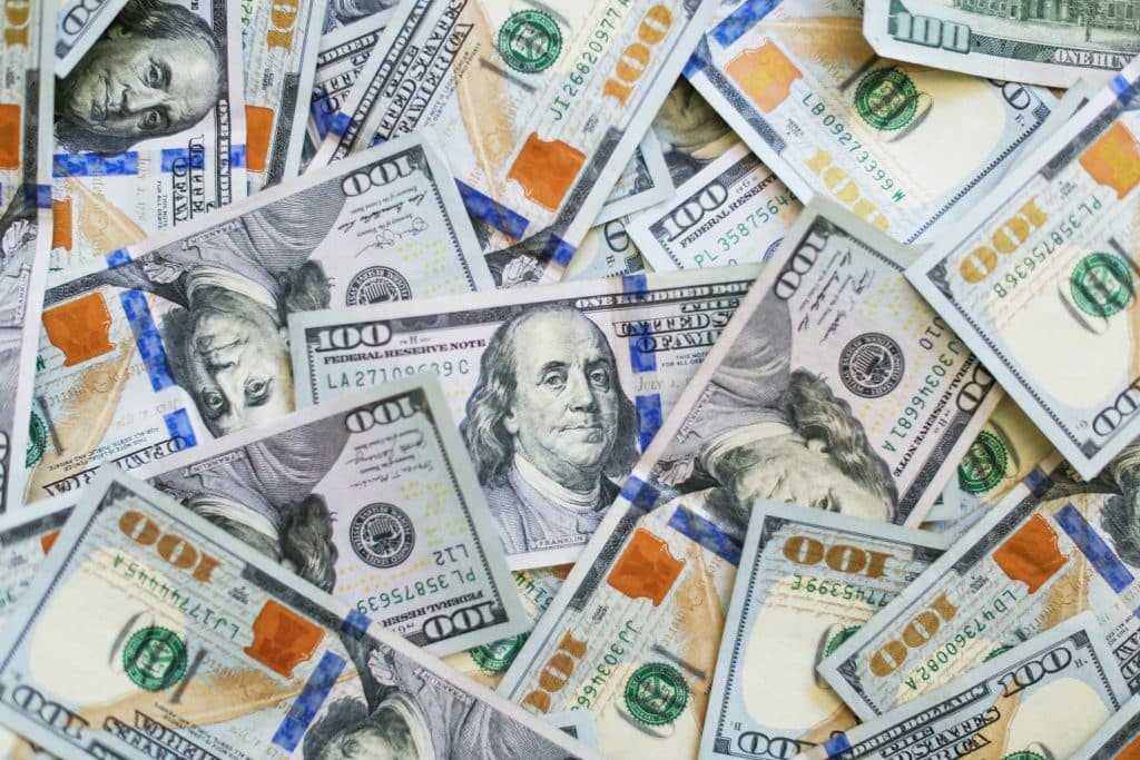 Close view of U.S. currency illustrating wholesale bank funding and mortgage finance
